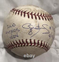 Roger Clemens Win #312 4/13/2004 Game Used Signed baseball MLB Auth Astros