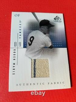 Roger Maris Game Used Jersey Card 2001 Sp Game Used Edition Fabric Ny Yankees