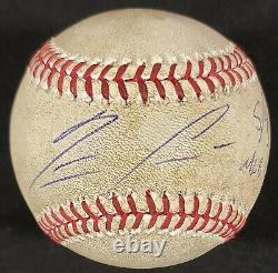 Ronald Acuna Autographed 2018 Home Debut Game Used Baseball with MLB Holo
