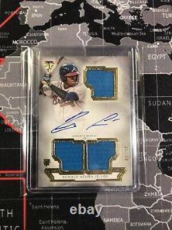 Ronald Acuna Jr 2018 Topps Triple Threads Rookie Auto Game Used Patch /99 ASG