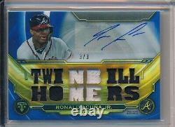 Ronald Acuna Jr Braves 2019 Topps Triple Threads Game Used Relic Auto 3/3