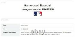 Ronny Cedeno Astros Game Used HOME RUN Baseball 4/24/2013 HR #38 AL Logo