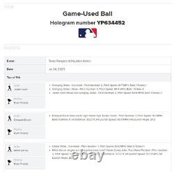 Ryan Pressly Astros Game Used STRIKEOUT Baseball 7/24/2023 Garver Rangers SINGLE