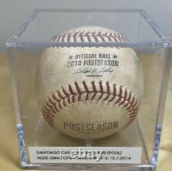 SANTIAGO CASILLA GAME-USED BASEBALL from FINAL OUT 2014 NLDS CLINCH GM4 GIANTS