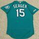 Seager #15 Size 44 2019 Mariners Game Used Jersey Home Teal 150 Patch Mlb Holo