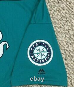 SEAGER #15 size 44 2019 Mariners game used jersey home teal 150 patch MLB HOLO
