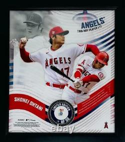 SHOHEI OHTANI Angels Framed 15 x 17 Game Used Baseball Collage LE 17/50