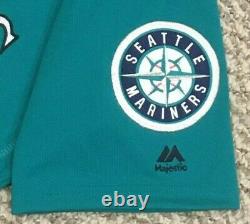 SMITH size 40 #0 2019 Seattle Mariners game used jersey home teal 150 MLB holo