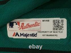 SMITH size 40 #0 2019 Seattle Mariners game used jersey home teal 150 MLB holo