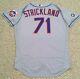 Strickland Size 48 #71 2020 New York Mets Game Used Jersey Road Seaver 41 Mlb