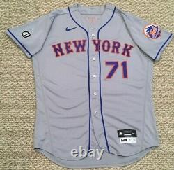 STRICKLAND size 48 #71 2020 New York Mets game used jersey road SEAVER 41 MLB