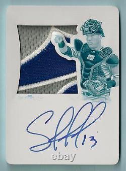 Salvador Perez 2015 National Treasures Game Used Patch Printing Plate Auto 1/1