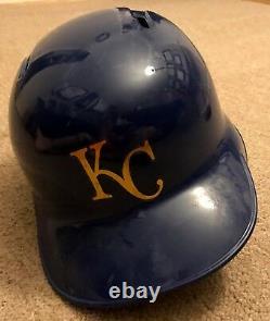 Salvador Perez MLB Holo Game Used Batting Helmet 2017 Kansas City Royals