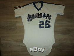 Seattle Mariners 1983 MLB Baseball Game Used Worn Rawlings Jersey 40