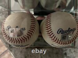 Shoehi Ohtani 2022 Game Used Baseballs Pitched and Hit 97 MPH and 106 MPH MVP