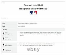 Shohei Ohtani Angels Game Used RUN Baseball 4/20/2022 vs Astros Rendon RBI BB