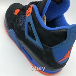 Size 11 -Air Jordan 4 Retro Cavs 2012 Black Game Royal Orange 308497-027 Used