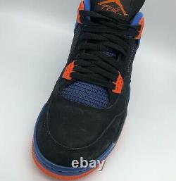 Size 11 -Air Jordan 4 Retro Cavs 2012 Black Game Royal Orange 308497-027 Used