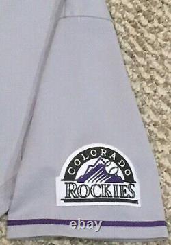 TREVOR STORY size 42 #27 2020 Colorado Rockies game used jersey road gray MLB