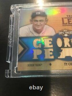 TY COBB 2012 Topps Triple Threads Legends Game Used Bat GOLD Serial #3/3