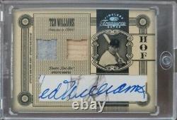 Ted Williams 2005 Timeless Treasures Auto Game Used Jersey Bat 1/1 Redsox HOF