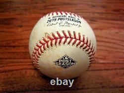 Tommy Pham Rays 2019 ALDS Game 1 Game Used SINGLE Baseball 10/4 vs Astros Hit #4