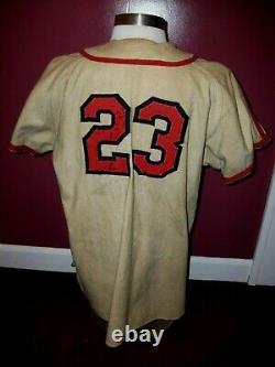 Vintage 1950 Rochester Red Wings Flannel Game Used Baseball Jersey & Pants