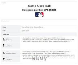 Vladimir Guerrero Blue Jays Game Used Baseball 4/19/2023 Hit GO + Bichette LO