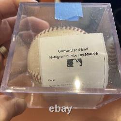 Wander Franco Game Used Baseball From Record Game Most Consecutive Games On Base