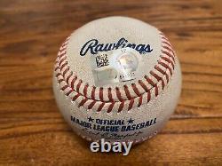 Wander Franco Rays Game Used SINGLE Baseball 7/29/2023 vs Astros Brown Hit #272