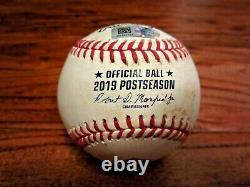 Will Harris Astros Game Used STRIKEOUT Baseball 10/13/2019 ALCS Game 2 v Yankees