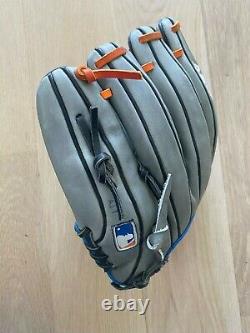 Wilson 2017 A2K David Wright Game Model Baseball Glove, Grey/Royal/Orange, 12