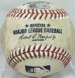 YOAN MONCADA 2nd BATTED BASEBALL of MLB CAREER from 3RD AB GAME-USED WHITE SOX