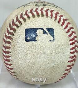 YOAN MONCADA 2nd BATTED BASEBALL of MLB CAREER from 3RD AB GAME-USED WHITE SOX