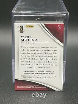 Yadier Molina GAME USED LOGO Patch 2015 Immaculate JUMBO Patch 2/2 Cardinals Sp