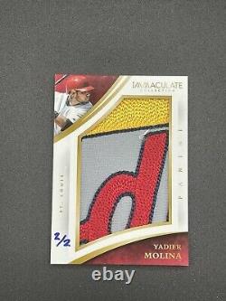 Yadier Molina GAME USED LOGO Patch 2015 Immaculate JUMBO Patch 2/2 Cardinals Sp