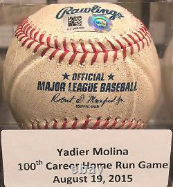 Yadier Molina Game Used Baseball From 100th Career Home Run Game Cardinals