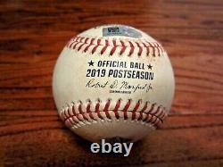 Yuli Gurriel Astros 2019 ALDS Game 2 Game Used Baseball 10/5/19 vs Rays Hit Foul