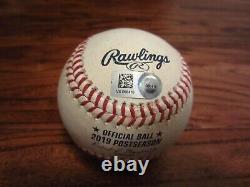 Yuli Gurriel Astros 2019 ALDS Game 2 Game Used Baseball 10/5/19 vs Rays Hit Foul