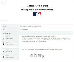 Yuli Gurriel Astros Game Used SINGLE Baseball 9/22/2019 Hit #514 vs Angels Cuba