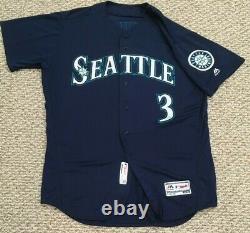 ZUNINO size 48 #3 2018 Seattle Mariners game used jersey road navy MLB HOLOGRAM