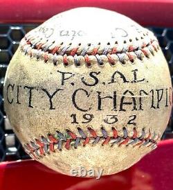 1932 Psal New York Champions Atteindre La Ligue Américaine Jeu Utilisé Trophy Baseball