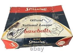 1951-86 Espading Nl Box Avec 5 Gilles De Warren & 6 Feuilles De Chub Game Utilisées Baseballs