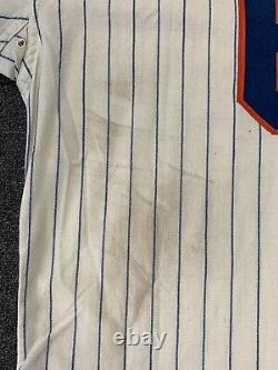 1967 Bart Shirley New York Mets Jeu Utilisé Accueil Flannel Jersey #6 All Original