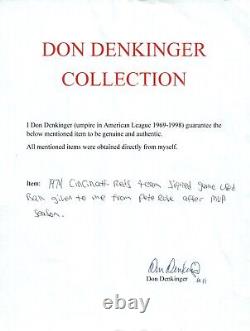 1974 Cincinnati Reds Team Signé Jeu De Baseball Usagé Du Juge-arbitre Don Denkinger