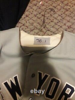 1976 New York Yankees Mickey Klutts Rookie Away Jeu Utilisé Jersey