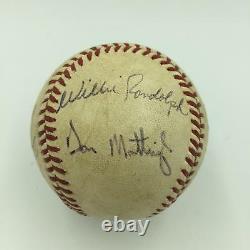 1987 All Star Game Don Mattingly Rickey Henderson Jeu Signé Utilisé Baseball Jsa
