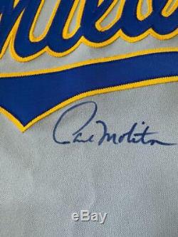 1988-1992 Paul Molitor Brewers Jeu Occasion Et Chandail Autographié Baseball -mears Loa