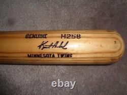 1991 Kent Hrbek Twins Jeu Utilisé Baseball Bat World Series Champions