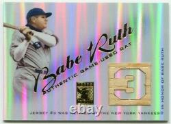 2001 Topps Babe Ruth Jeu Utilisé Bat Relic Rare # Rb Br